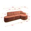 ALTDECOR MARI-L2-v2 L-Shaped Corner Sofa 328x171x83 - Apricot view 4