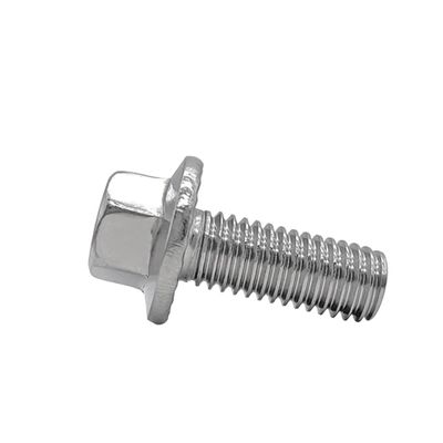DeVow UNC 1/4-20, 5/16-18, 3/8-16 304 Stainless Steel Hex-Head Serrated Flange Screw with Hex Washer (1/4-20 x 3/4 in, 10 pcs)