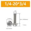 DeVow UNC 1/4-20, 5/16-18, 3/8-16 304 Stainless Steel Hex-Head Serrated Flange Screw with Hex Washer (1/4-20 x 3/4 in, 10 pcs) view 2
