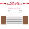 Reusable Aluminum Flood Barrier for Basements, Homes & Doors, 131–140 cm, Indoor 134 × 40 cm view 4