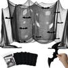 Halloween Creepy Gauze Fabric Black, 6 pcs view 1