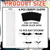 Halloween Creepy Gauze Fabric Black, 6 pcs view 2