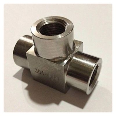 Equal 1/4" Female-Threaded 3-Way Tee, 304 Stainless Steel, Max. Pressure 2.5 MPa