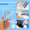 2-Pack Bottle Brush for Caps, 4-in-1 Rotating Multi-Purpose Cleaning Brush (Blue+White) view 3