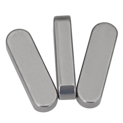 Stainless Steel Parallel Keys with Rounded Ends, 10-Pack, 16 mm, 3 × 3 mm