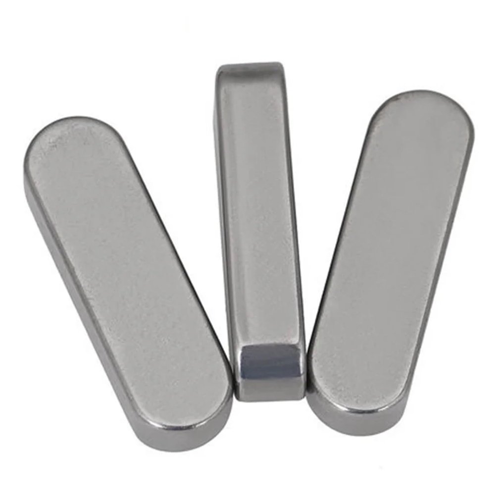 Stainless Steel Parallel Keys with Rounded Ends, 10-Pack, 16 mm, 3 × 3 mm