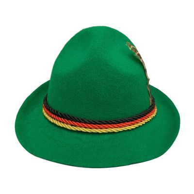 Unisex Bavarian Traditional Hat, Green, One Size