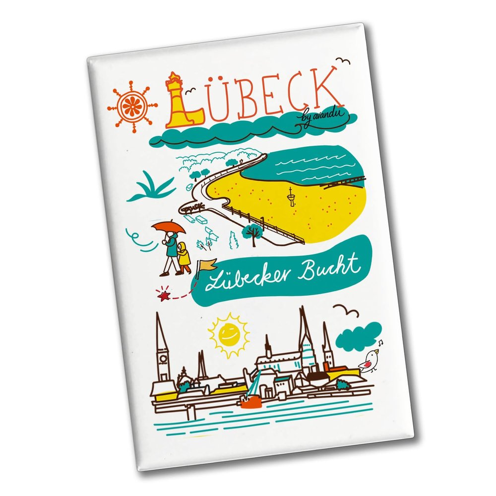 Lübeck Panorama Souvenir Magnet