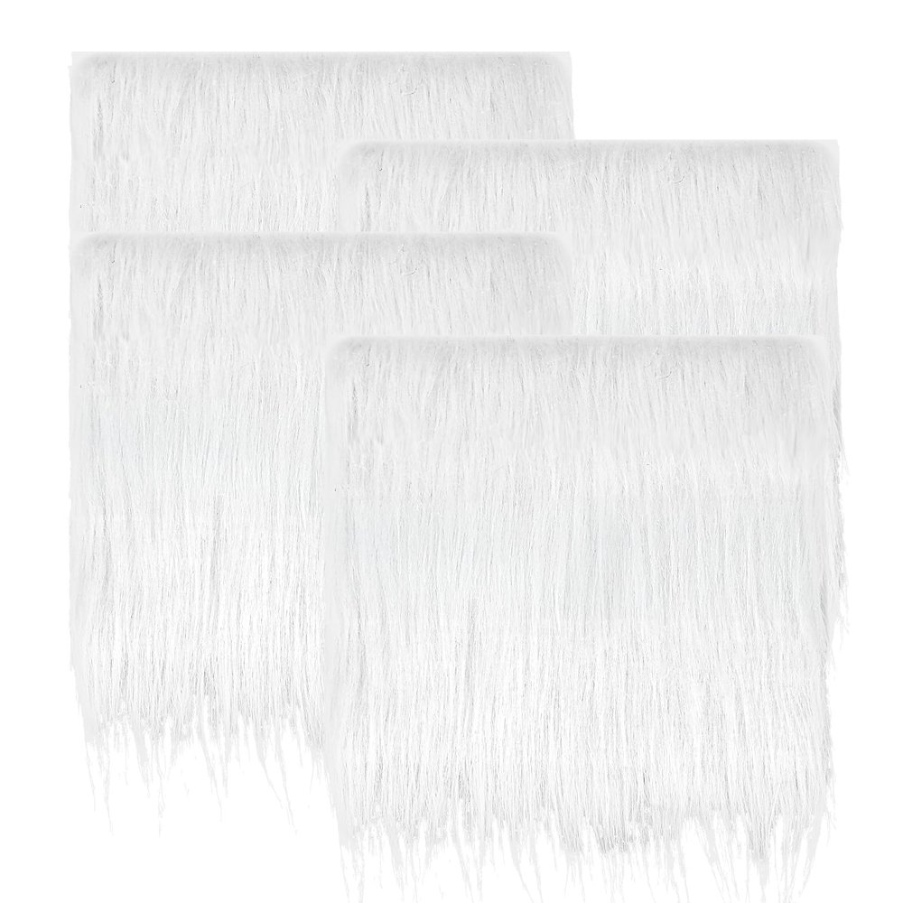 4 Pack Faux Fur Fabric 25 x 25 cm