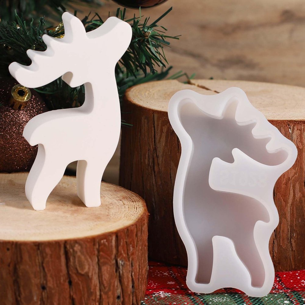 EPODA Silicone Molds Christmas Moose Candle Molds