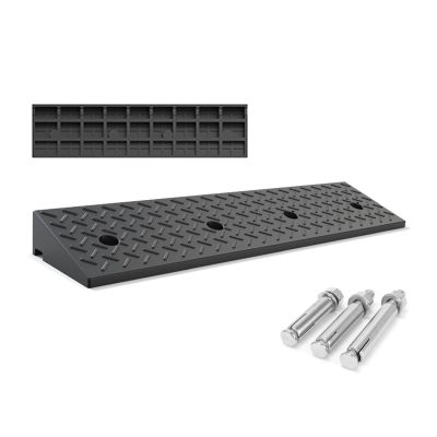 HBOOMOEM Portable Rubber Curb Ramp Mat, 100 x 25 x 7 cm, for Wheelchairs, Cars, RVs, Motorcycles and Dogs