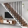 Custom Black Wrought-Iron Square-Tube L-Shaped Safety Railing for Children, Indoor Villas, Lofts, and Apartments (190) view 1