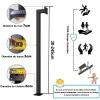Custom Black Wrought-Iron Square-Tube L-Shaped Safety Railing for Children, Indoor Villas, Lofts, and Apartments (190) view 3