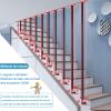 Custom Black Wrought-Iron Square-Tube L-Shaped Safety Railing for Children, Indoor Villas, Lofts, and Apartments (190) view 4