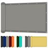 Rectangular Shade Sail 100 x 1000 cm, UV Protection, Premium PES Polyester, Light Gray view 1