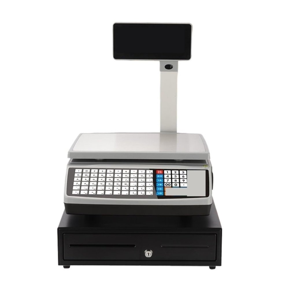 Touchscreen POS Register with Electronic Barcode Scale