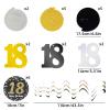 18th Birthday Decorations, Black and Gold Spiral Set, 12 Pieces view 2