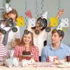 18th Birthday Decorations, Black and Gold Spiral Set, 12 Pieces view 3