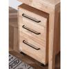 Compact Wooden Under-Desk Filing Cabinet with Low Drawer, Natural Finish view 4