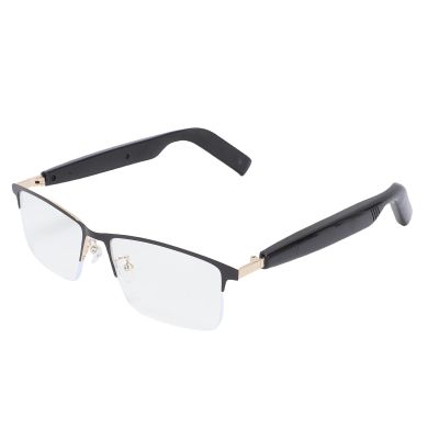 Plyisty Smart Glasses, Bluetooth 5.4, Open-Ear Audio with Speaker and Microphone, Blue-Light-Filtering Lenses, IP54, Voice Control
