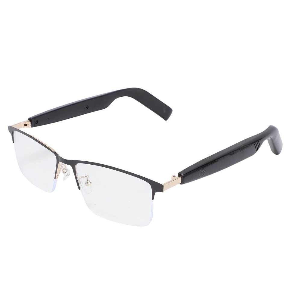 Plyisty Smart Glasses, Bluetooth 5.4, Open-Ear Audio with Speaker and Microphone, Blue-Light-Filtering Lenses, IP54, Voice Control