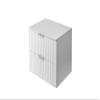 3xE Living White Vanity Cabinet, 60 x 57 x 46 cm, Silver Handle + Countertop view 3