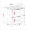3xE Living White Vanity Cabinet, 60 x 57 x 46 cm, Silver Handle + Countertop view 4