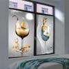 XQKXHZ Floral Pattern Static Cling Window Film, Frosted Privacy & UV Protection, 60 x 120 cm view 2