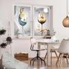XQKXHZ Floral Pattern Static Cling Window Film, Frosted Privacy & UV Protection, 60 x 120 cm view 3
