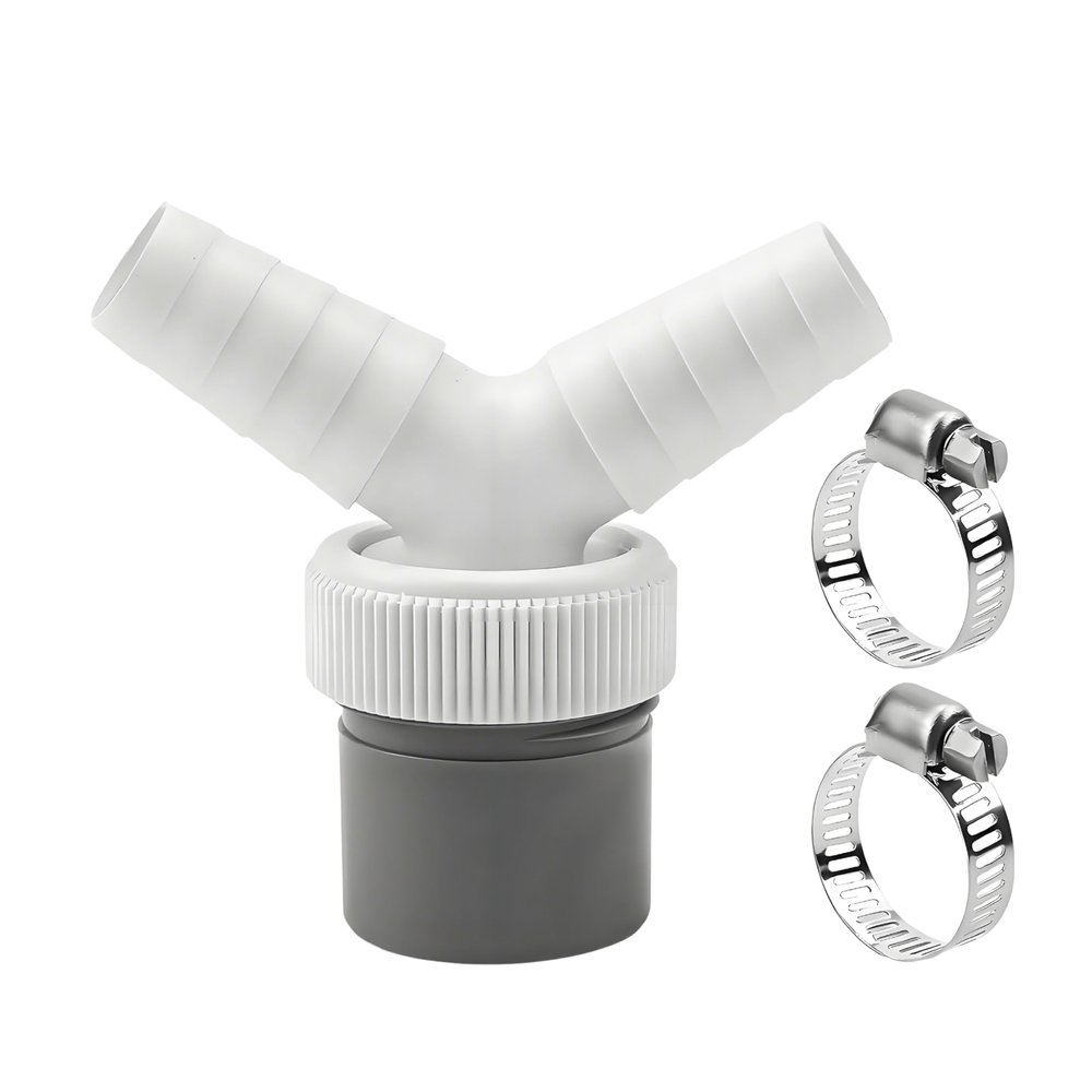 Washing Machine Drain Pipe Y-Connector, 18–24 mm Hoses, 40 mm