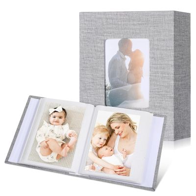 Photo Album 10x15cm, Linen Cover with Front Window
