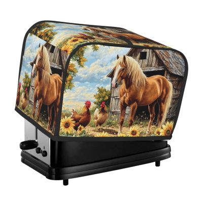 Generic Horse-Pattern Toaster Cover, Dustproof, Fits Most Standard Toasters