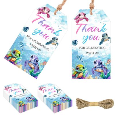 Jollyboom Sea Turtle Thank-You Gift Tags, 50-Pack