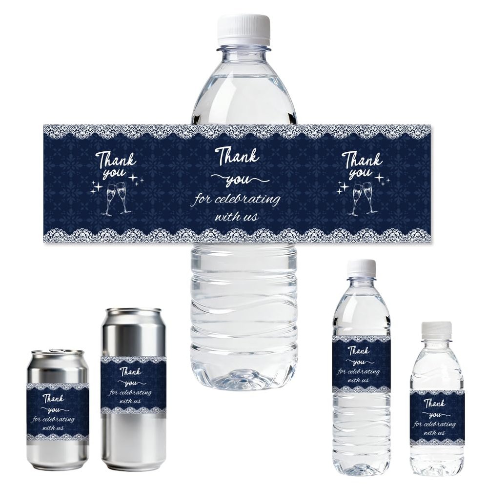 ANATTASOUL 30 Pack Water Bottle Labels