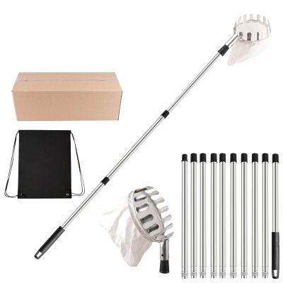 Durable Fruit Picker with Pole and Fabric Basket