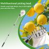 Durable Fruit Picker with Pole and Fabric Basket view 2
