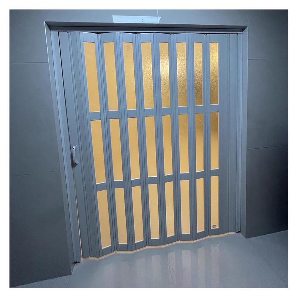 YLLFFLL Custom PVC Folding Interior Door, H220 x W95 cm