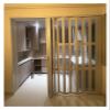 White Custom-Size PVC Folding Sliding Door, Complete Set, H 220 cm × W 110 cm view 1