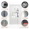 White Custom-Size PVC Folding Sliding Door, Complete Set, H 220 cm × W 110 cm view 2
