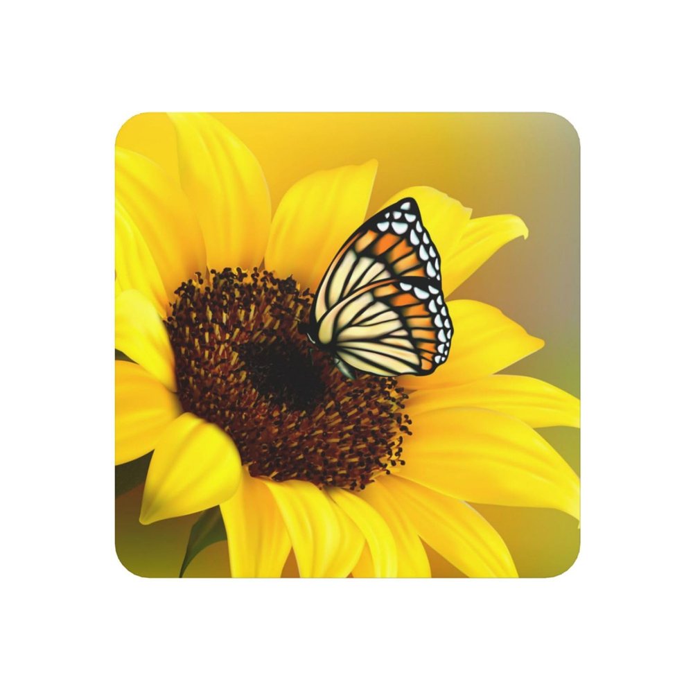 Yellow Sunflowers with Red Butterfly Soft Magnetic Stickers