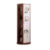 DUANHOZ Modern Rotating Bookshelf with Pegboard and Mirror view 1