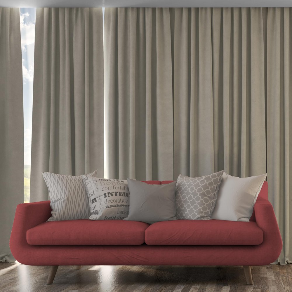 BN Curtains Blackout Thermal Curtain, Beige, with Gather Tape, 270 x 900 cm