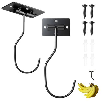 Acooruiteng Banana Hook - Under Cabinet Folding Holder, 2 Pack