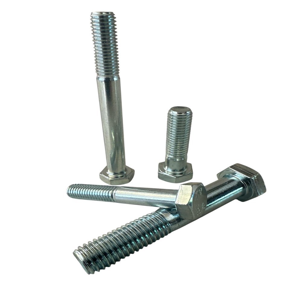 DIN 931 Class 10.9 Hex Head Bolt, M16, Galvanized, 55–280 mm (Quantity Selectable) (1, M16 x 55 mm)