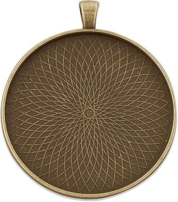 5 Pack Bronze Extra Large 50mm Pendant Bases