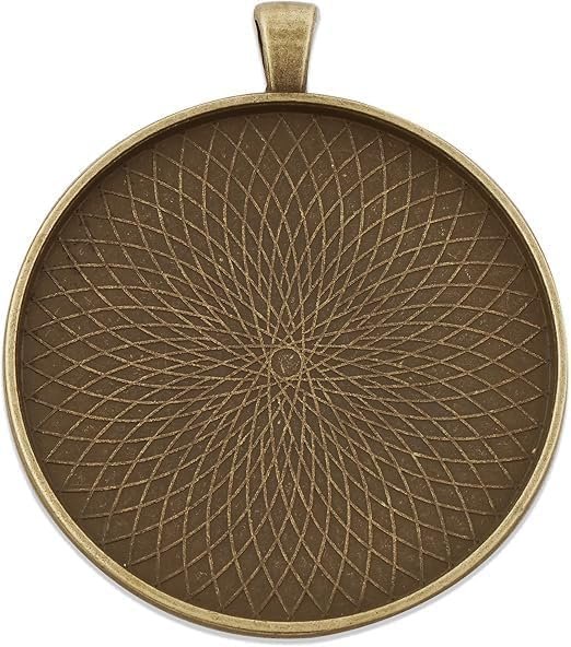 5 Pack Bronze Extra Large 50mm Pendant Bases