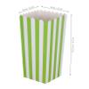 ABOOFAN 40-Piece Green Striped Paper Popcorn Buckets for Snacks view 2