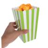 ABOOFAN 40-Piece Green Striped Paper Popcorn Buckets for Snacks view 4