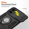 Lucyliy Case for OPPO Reno11 Pro with Sliding Lens Cover, Magnetic Mount, Black view 2