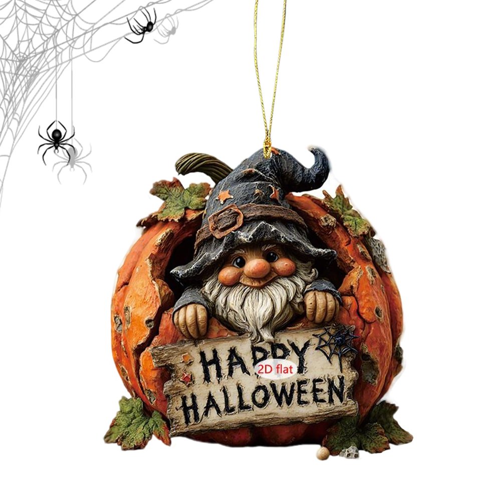 Halloween Gnome Pumpkin Ornaments